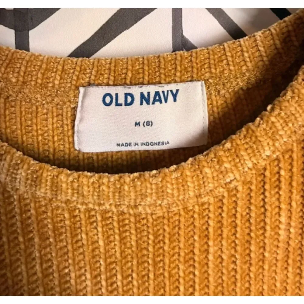 Old Navy Super Soft High Low Cable Knit Sweater Girls 8 5030